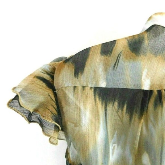 Speak 2 Me Ruffled Sleeve Front Top Med - Picture 10 of 12